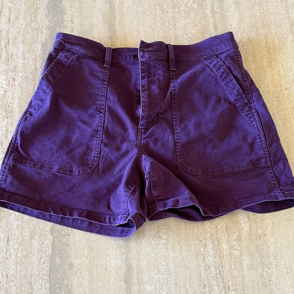 Madewell High Waist Purple Women's Shorts
